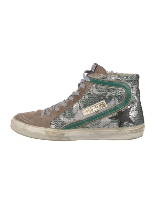 Golden Goose Sequins Distressed Accents Sneakers