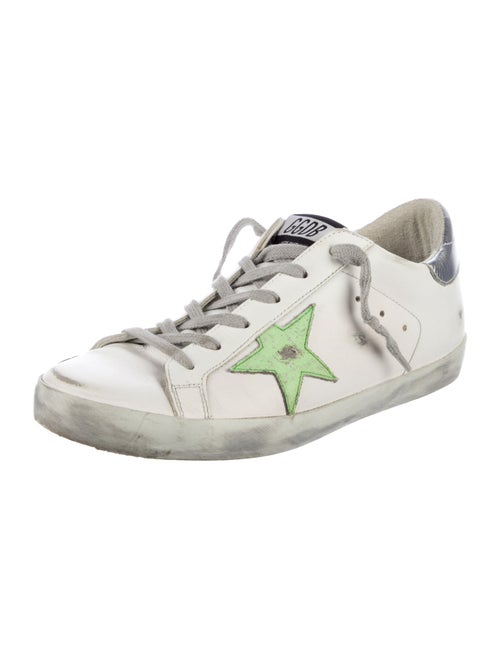 Golden Goose Leather Printed Sneakers