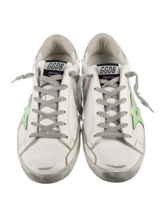 Golden Goose Leather Printed Sneakers