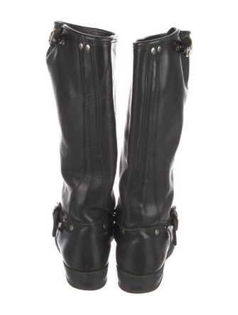 Golden Goose Leather Braided Accents Riding Boots