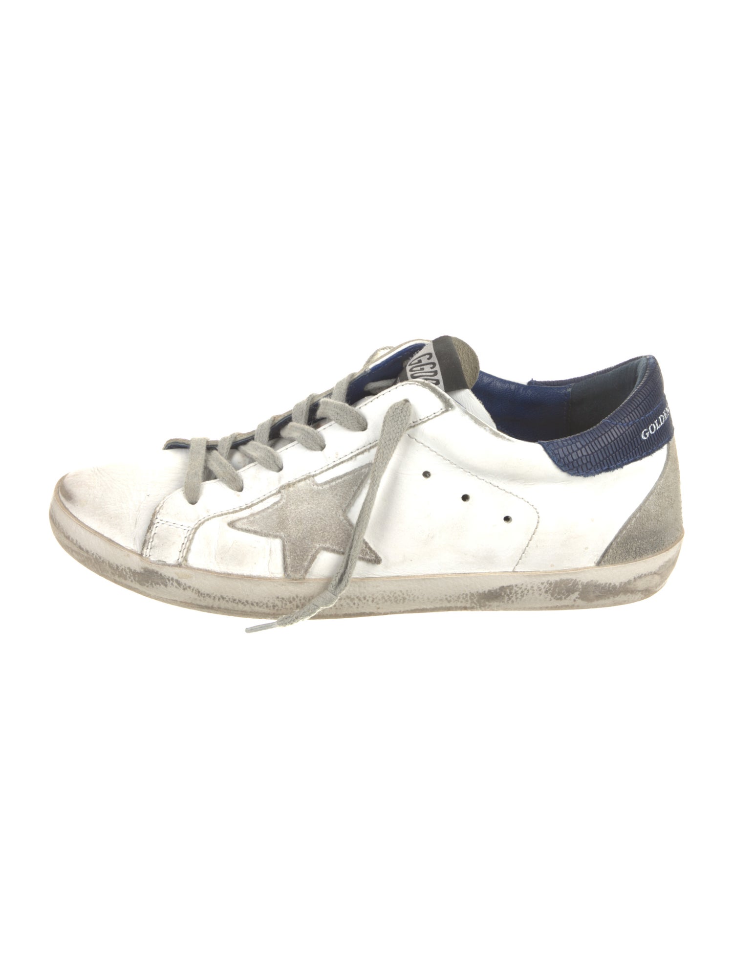 Golden Goose Leather Colorblock Pattern Sneakers