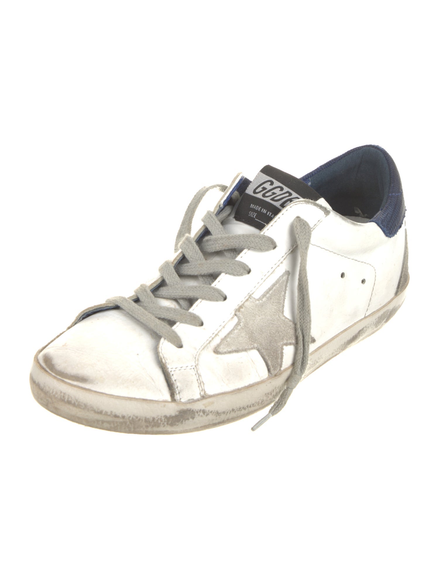 Golden Goose Leather Colorblock Pattern Sneakers