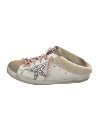 Golden Goose Leather Printed Sneakers