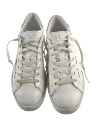 Golden Goose Leather Glitter Accents Sneakers