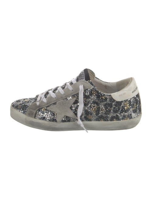 Golden Goose Glitter Printed Sneakers