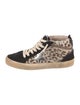 Golden Goose Suede Animal Print Sneakers