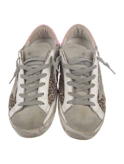 Golden Goose Suede Animal Print Sneakers