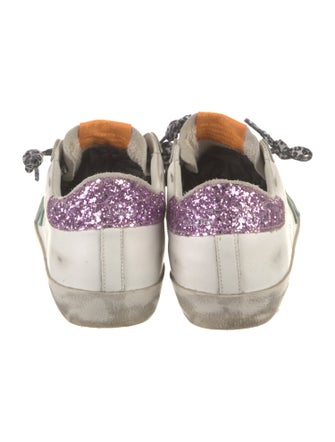 Golden Goose Leather Printed Sneakers