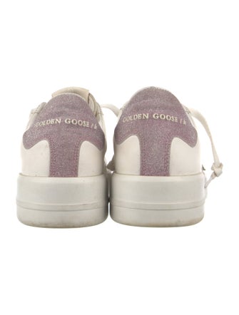 Golden Goose Leather Glitter Accents Sneakers