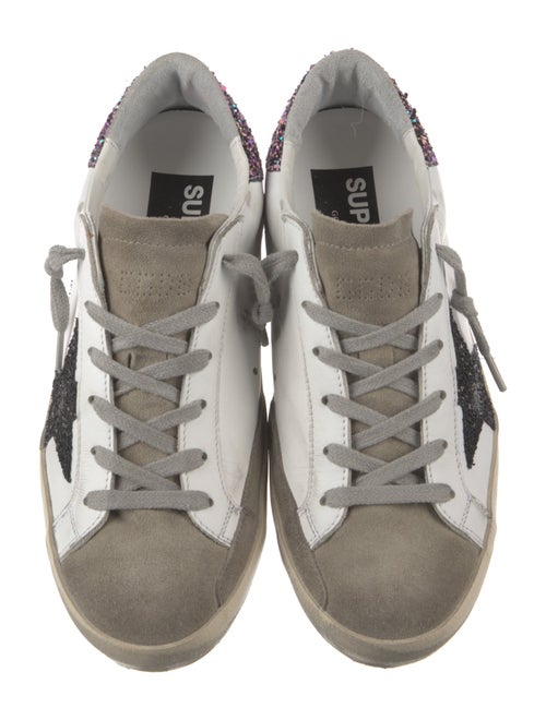 Golden Goose Leather Printed Sneakers