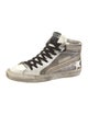 Golden Goose Leather Printed Sneakers