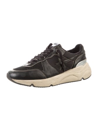 Golden Goose Leather Colorblock Pattern Athletic Sneakers