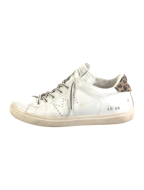 Golden Goose Leather Printed Sneakers