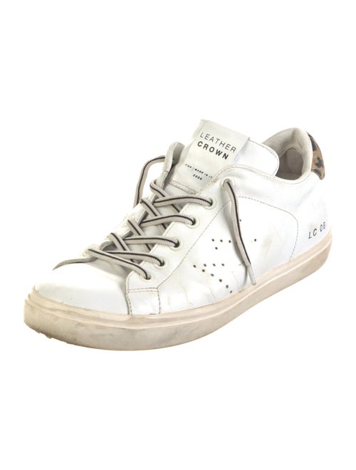 Golden Goose Leather Printed Sneakers