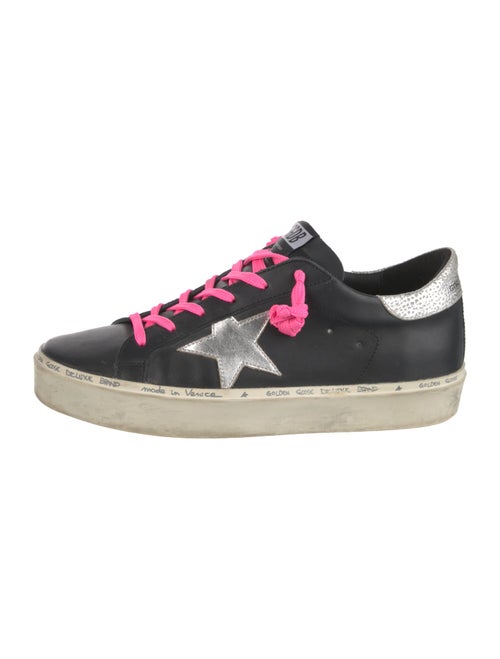 Golden Goose Leather Glitter Accents Sneakers