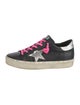 Golden Goose Leather Glitter Accents Sneakers