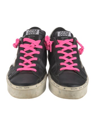 Golden Goose Leather Glitter Accents Sneakers