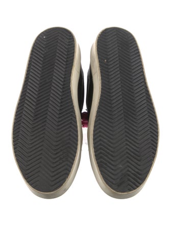 Golden Goose Leather Glitter Accents Sneakers