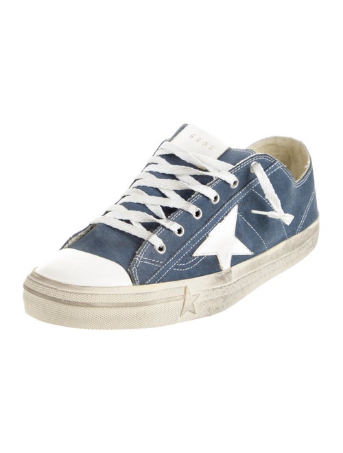Golden Goose Suede Colorblock Pattern Sneakers