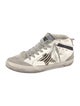 Golden Goose Leather Animal Print Sneakers