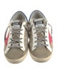 Golden Goose Leather Animal Print Sneakers
