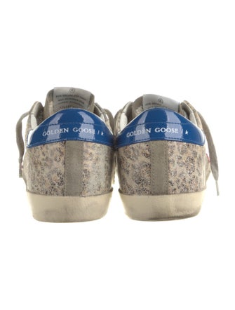 Golden Goose Leather Animal Print Sneakers