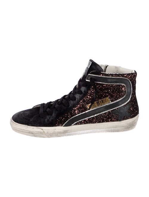 Golden Goose Glitter Printed Sneakers