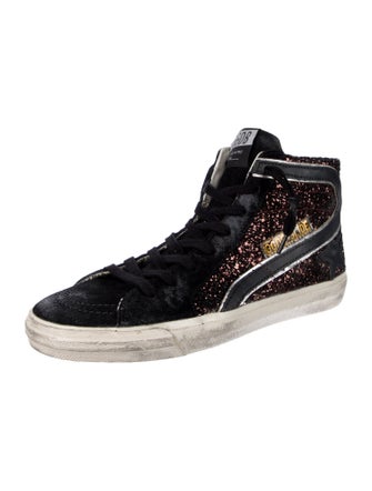 Golden Goose Glitter Printed Sneakers
