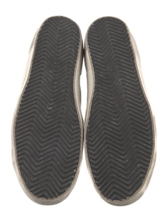 Golden Goose Leather Animal Print Sneakers