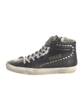 Golden Goose Leather Studded Accents Sneakers
