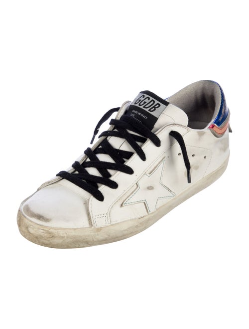 Golden Goose Leather Printed Sneakers
