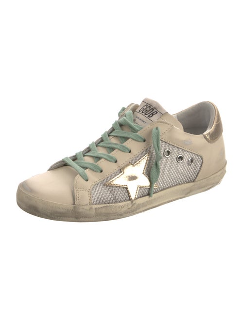 Golden Goose Leather Printed Sneakers
