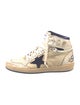 Golden Goose Leather Printed Sneakers