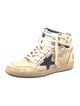 Golden Goose Leather Printed Sneakers