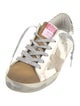 Golden Goose Leather Animal Print Sneakers