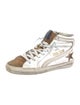 Golden Goose Leather Printed Sneakers