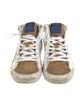 Golden Goose Leather Printed Sneakers