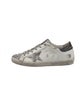 Golden Goose Leather Animal Print Sneakers