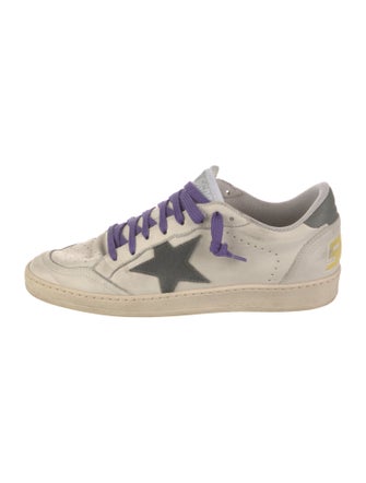 Golden Goose Leather Printed Sneakers