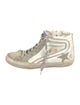 Golden Goose Leather Printed Sneakers