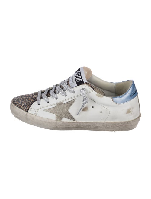 Golden Goose Leather Printed Sneakers