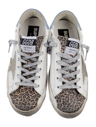 Golden Goose Leather Printed Sneakers