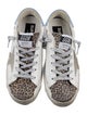 Golden Goose Leather Printed Sneakers