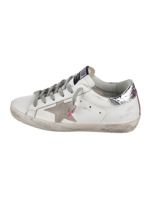 Golden Goose Leather Printed Sneakers