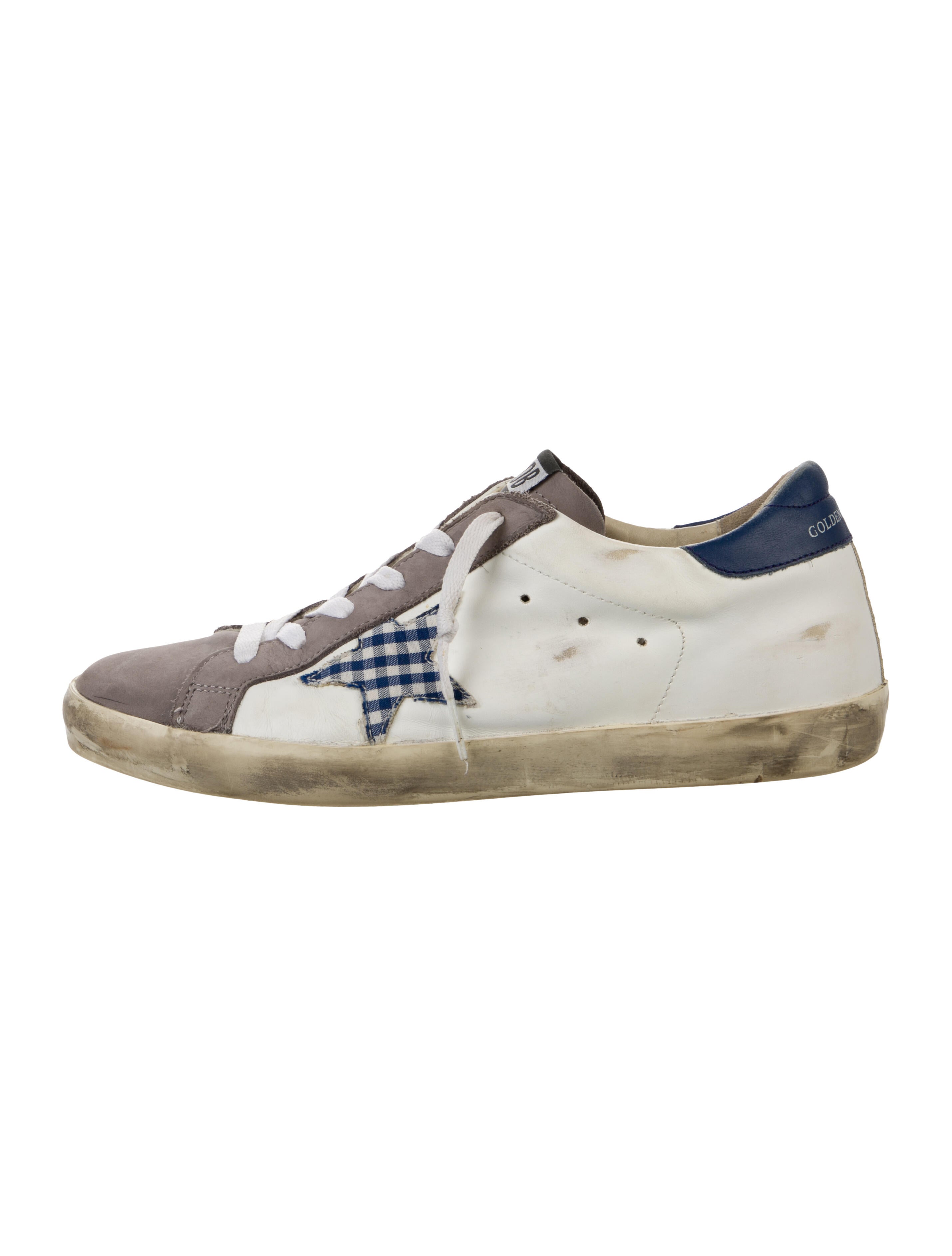 Golden Goose Leather Printed Sneakers