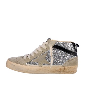 Golden Goose Suede Printed Wedge Sneakers