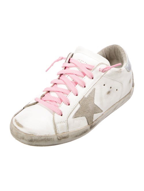 Golden Goose Leather Printed Sneakers