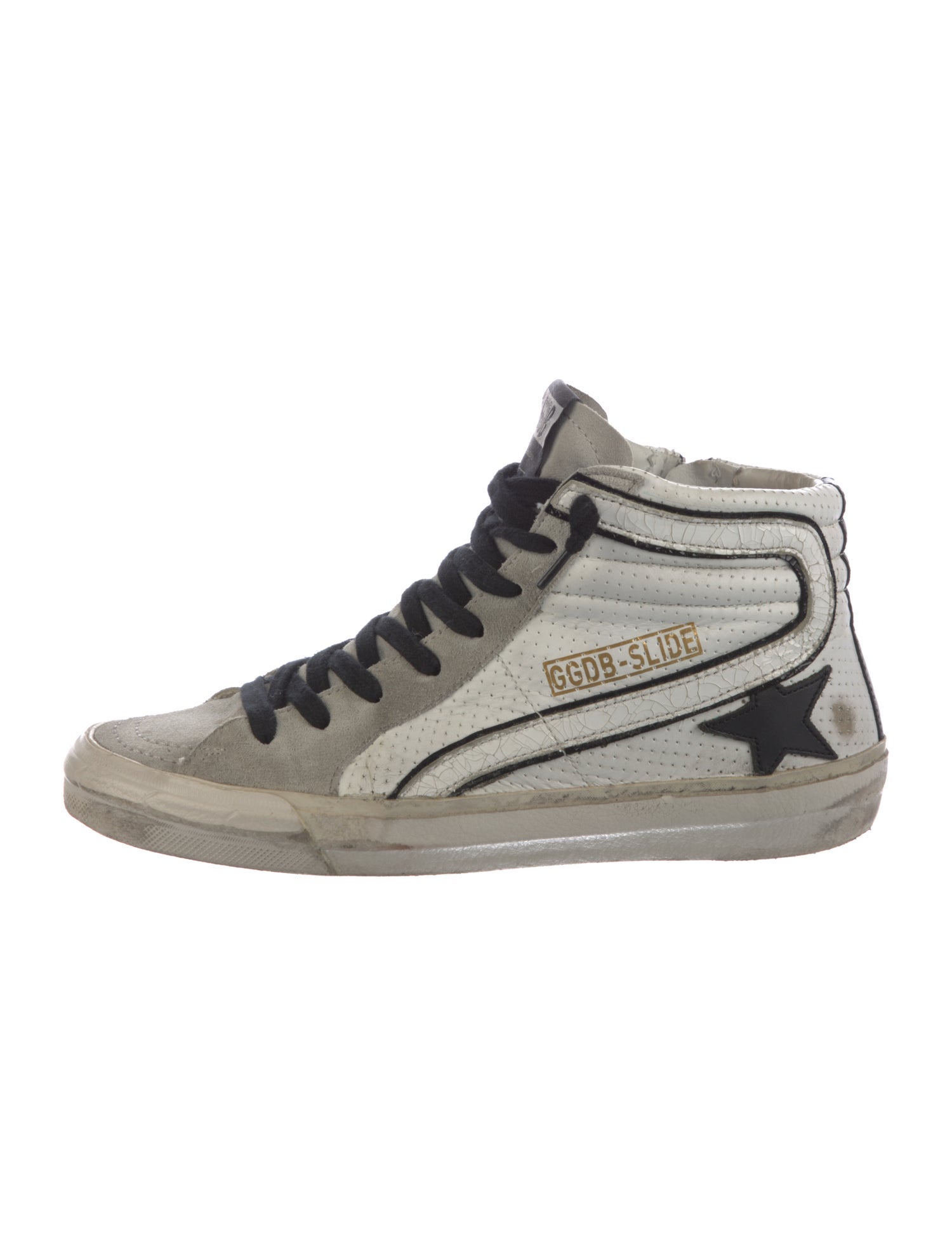 Golden Goose Leather Distressed Accents Sneakers
