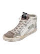 Golden Goose Leather Printed Sneakers