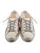 Golden Goose Leather Printed Sneakers